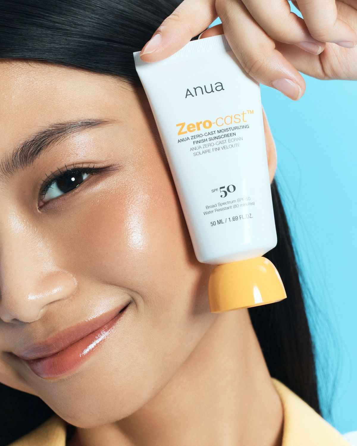 ANUA Zero-Cast Moisturizing Finish Sunscreen SPF 50