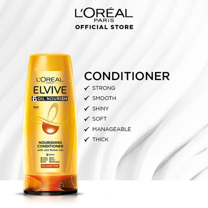 L'Oreal Paris 6 Oil Nourish Conditioner 175ml for Smooth and Healthy Hair