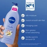 NIVEA Vanilla Almond Body Lotion - Oil Infused Moisturizer with Vanilla & Almond Oil