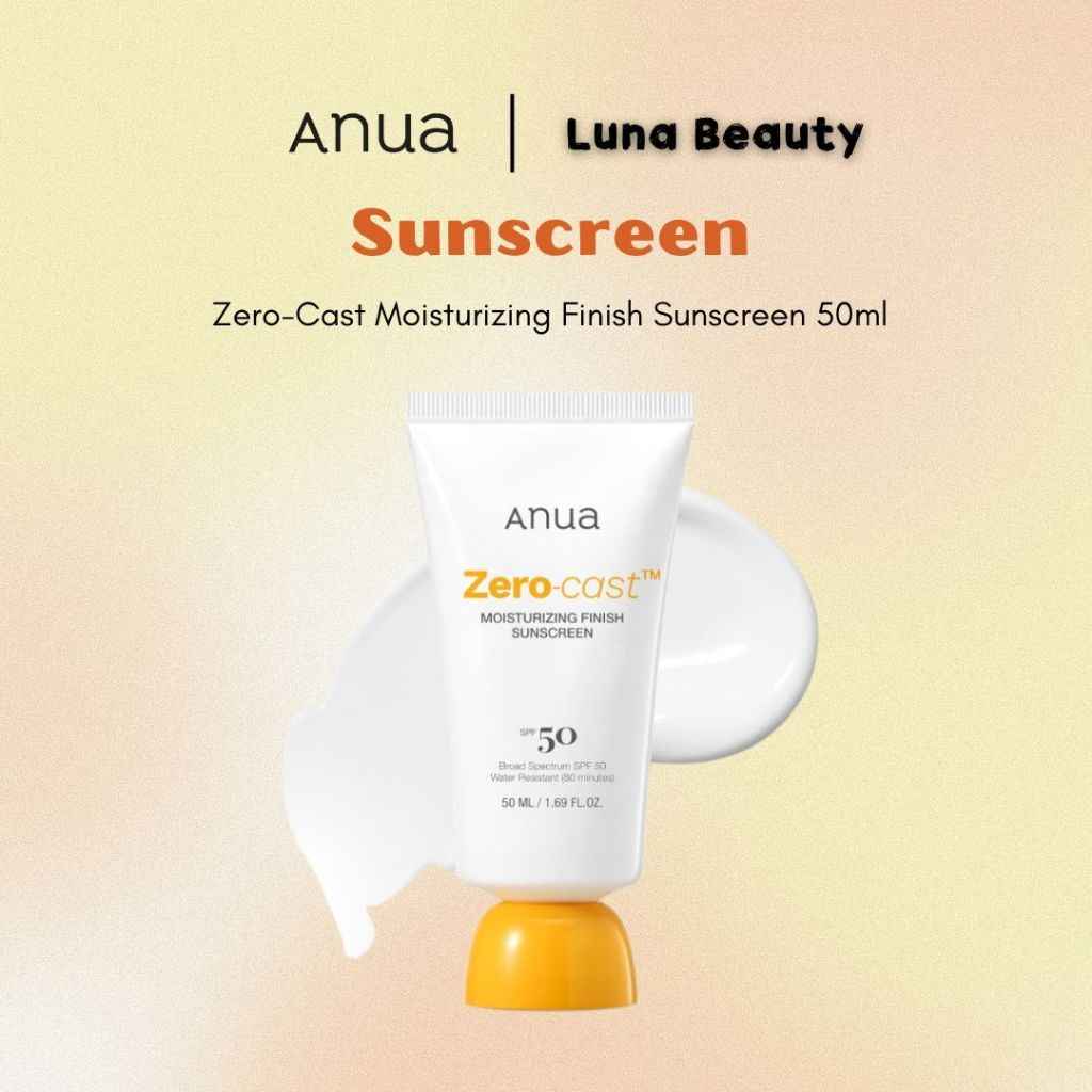 ANUA Zero-Cast Moisturizing Finish Sunscreen SPF 50