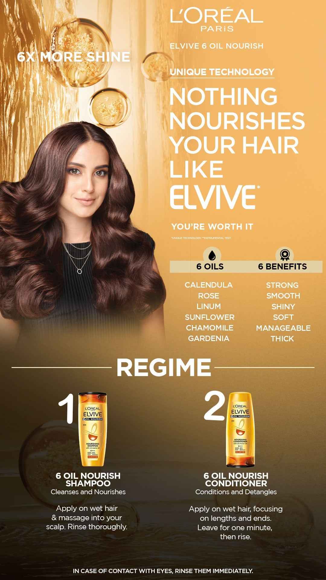 L’Oreal Paris Elvive 6 Oil Nourish Shampoo – 360ml
