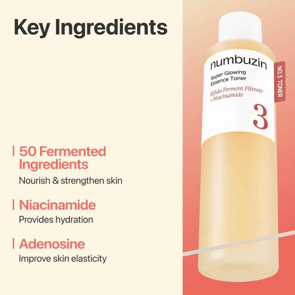 Numbuzin No.3 Super Glowing Essence Toner