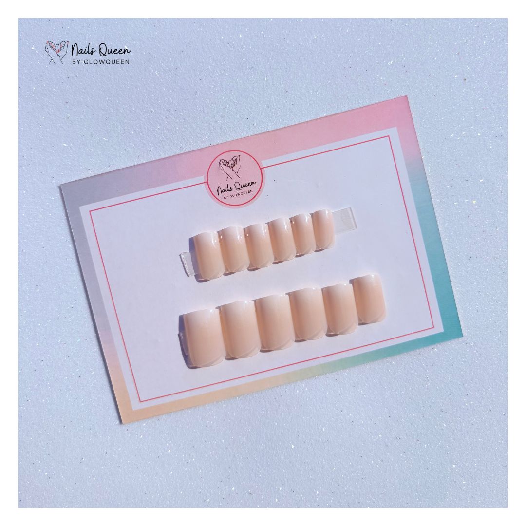 Nude Ombre Square Press-On Nails