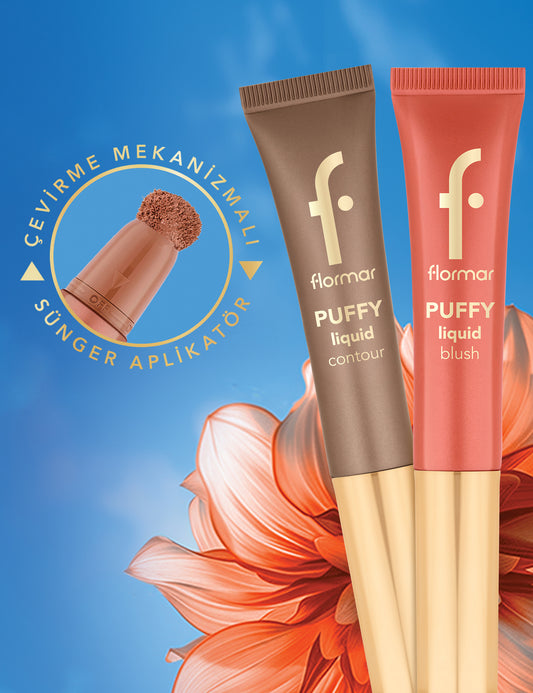 Flormar Puffy Liquid Blush - Lightweight, Blendable Color for a Radiant Glow
