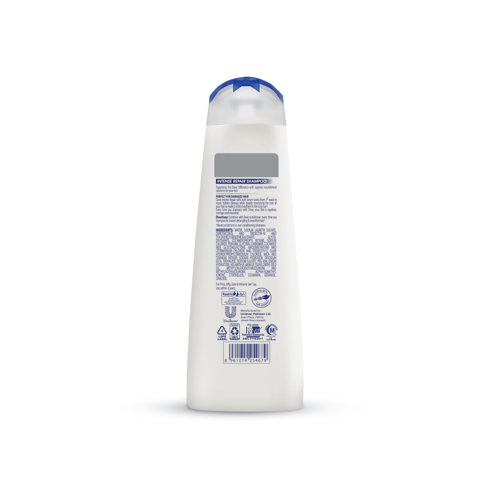 Dove Intense Repair Shampoo 175ml for Damaged and Weak Hair - Nourish and Strengthen Your Locks