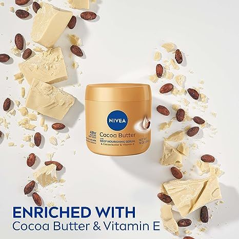 NIVEA Cocoa Butter Cream for Deep Moisturization and Soft Skin