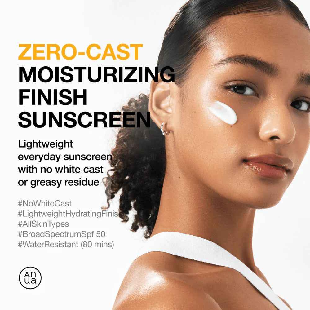 ANUA Zero-Cast Moisturizing Finish Sunscreen SPF 50