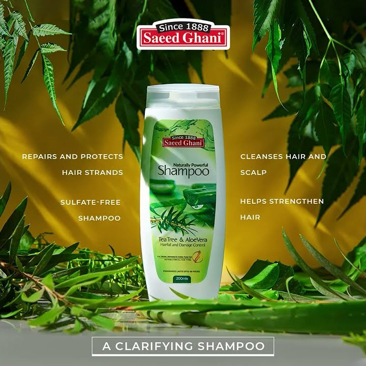 Saeed Ghani Tea Tree Shampoo for Healthy Scalp and Shiny Hair