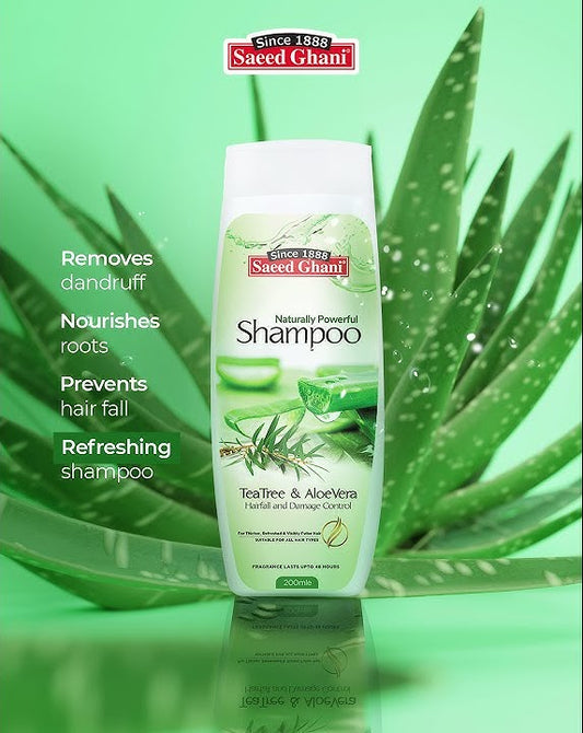 Saeed Ghani Tea Tree Shampoo for Healthy Scalp and Shiny Hair