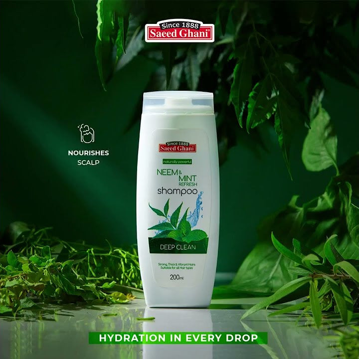 Saeed Ghani Neem Mint Shampoo for Refreshing Clean Hair