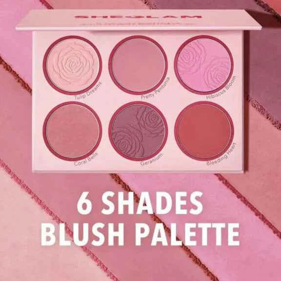 SHEGLAM Floral Flush Blush Palette 6-Color Pressed Powder