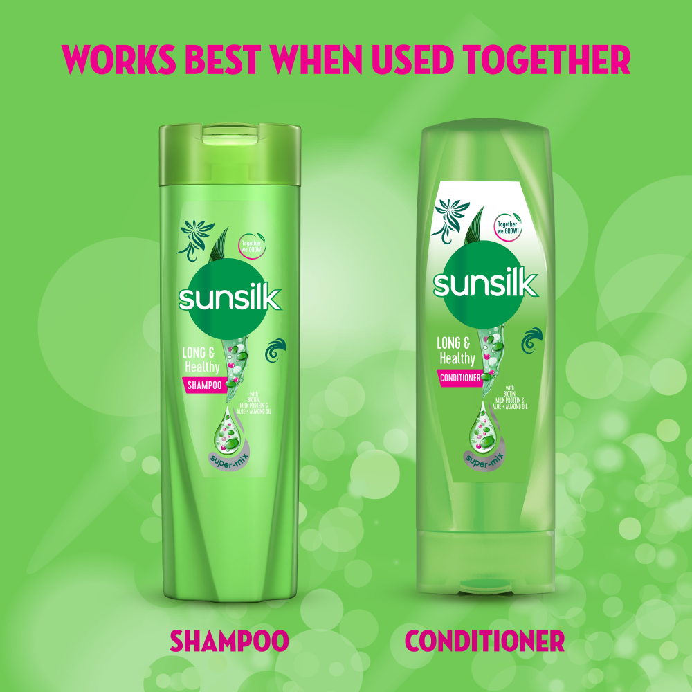 Sunsilk Long & Healthy Shampoo 360ml – For Strong & Shiny Hair