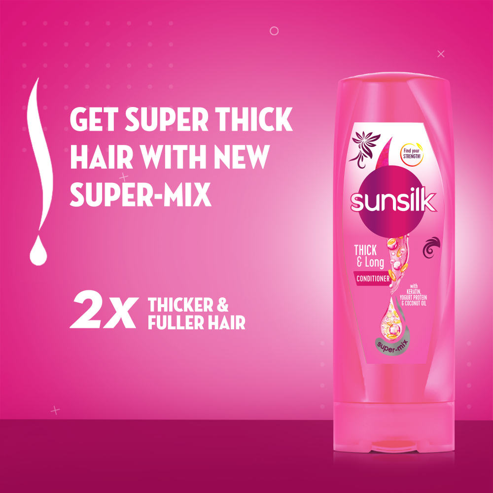 Sunsilk Thick & Long Conditioner 180ml for Beautiful, Long Hair