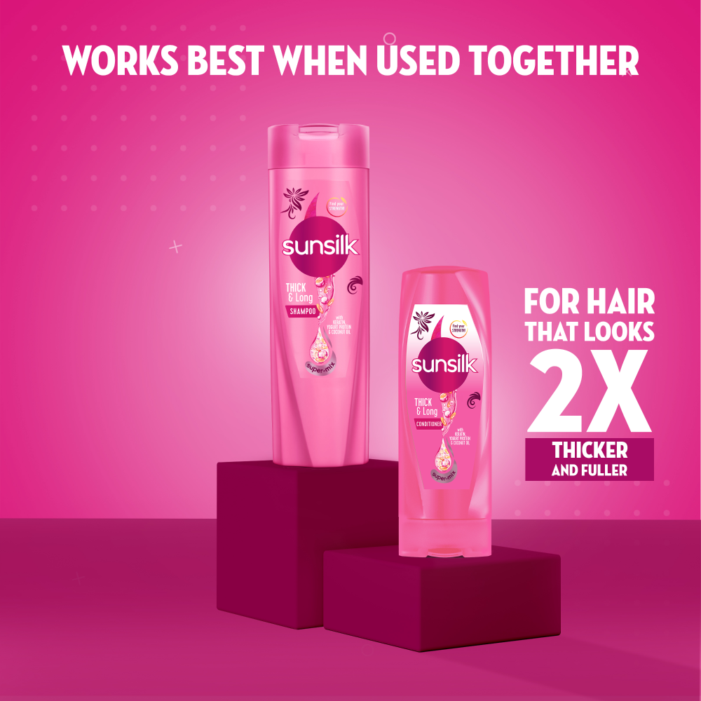 Sunsilk Thick & Long Conditioner 180ml for Beautiful, Long Hair