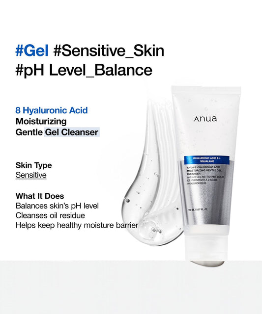 Anua 8 Hyaluronic Acid Hydrating Gentle Foaming Cleanser