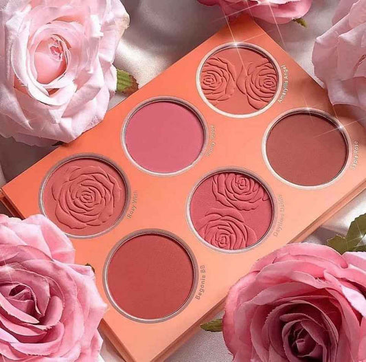 SHEGLAM Floral Flush Blush Palette 6-Color Pressed Powder