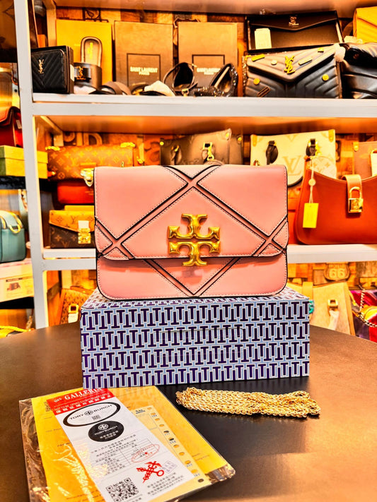 Tory Burch Eleanor Small Leather Shoulder Bag – Brown