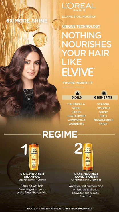 L’Oreal Paris Elvive 6 Oil Nourish Shampoo – 360ml
