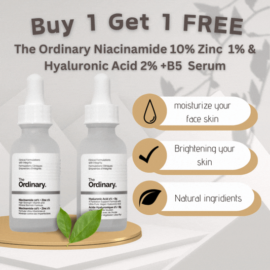 Buy 1 Get 1 FREE The Ordinary Niacinamide 10% Zinc 1% + Hyaluronic Acid 2% +B5 Serum
