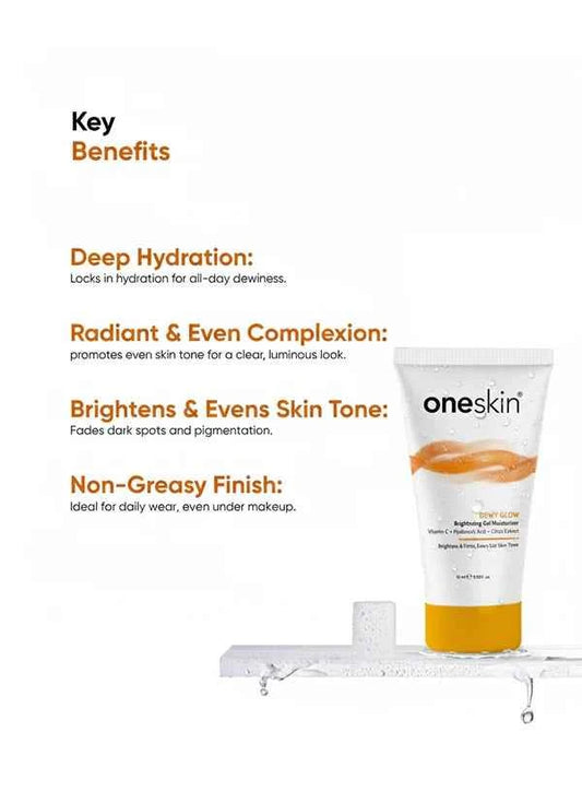 One Skin Dewy Glow Brightening Gel Moisturizer - Travel Size