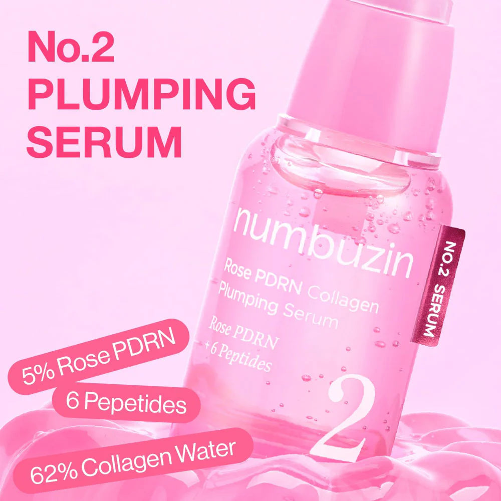Numbuzin No.2 Rose PDRN Collagen Plumping Serum 30ml