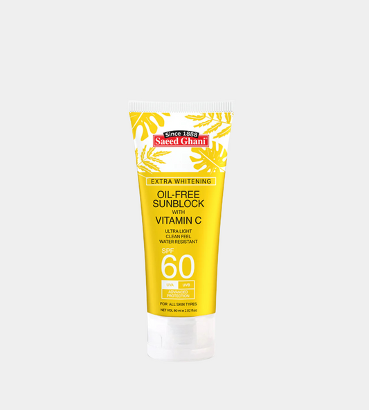 Saeed Ghani Sunblock SPF 60 with Vitamin C – Ultimate Protection for Radiant Skin