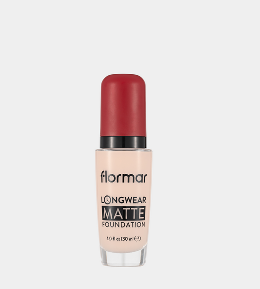 Flormar Longwear Matte Foundation 30ml - Transfer-Resistant, Oil-Control Formula for Flawless Finish