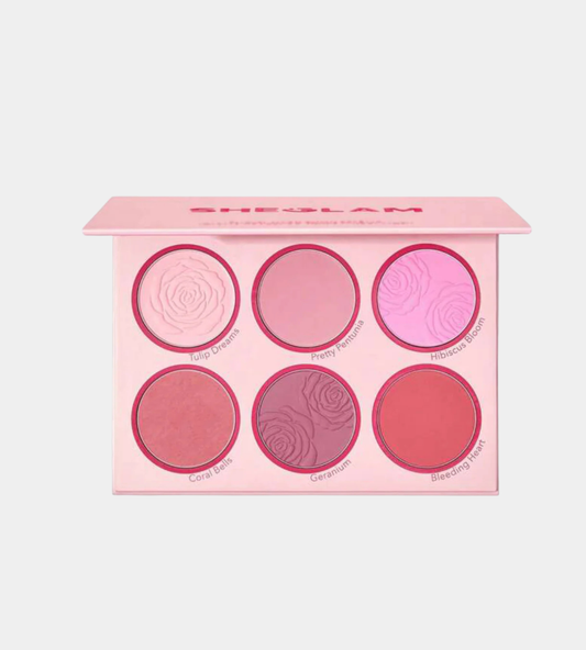 SHEGLAM Floral Flush Blush Palette 6-Color Pressed Powder