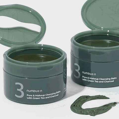Numbuzin No.3 Green Tea Charcoal Cleansing Balm 85g